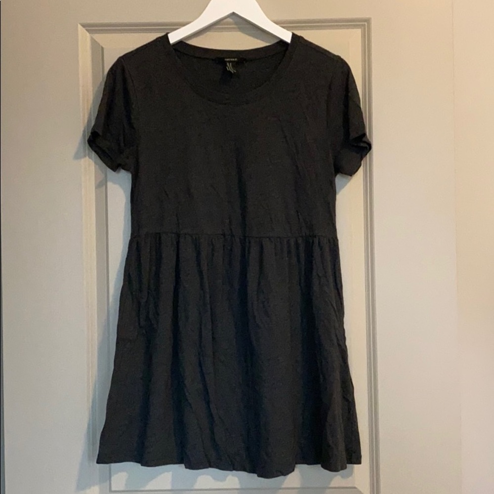 Dark gray tshirt mini dress